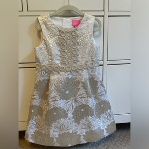 Lily Pulitzer gold party dress
